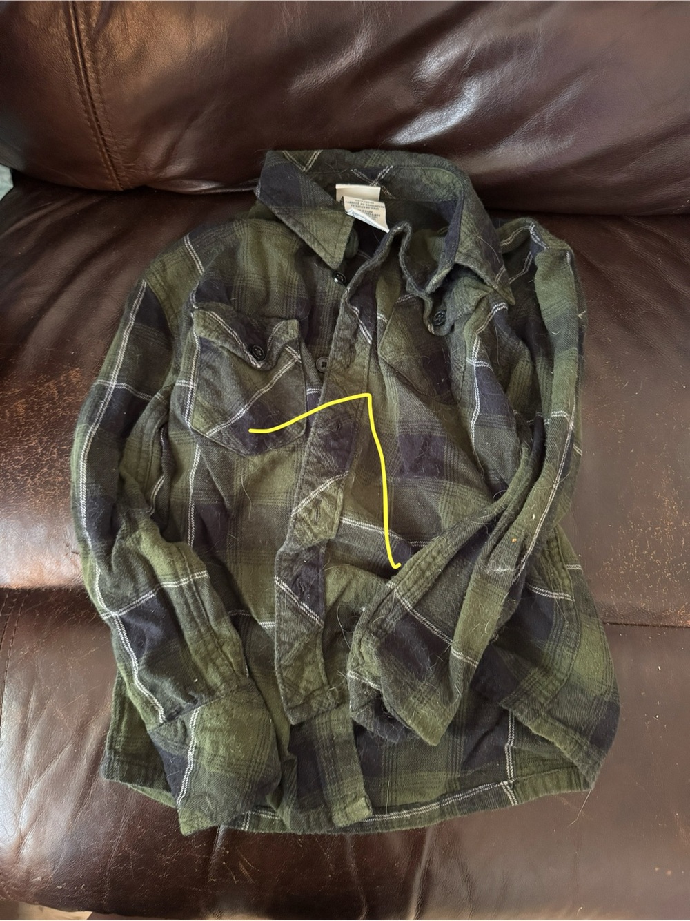 725 Originals Kids Green & Navy Blue Plaid Flannel Shirt - Size 7